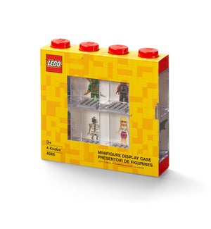 LEGO - 8 MINIFIGURE DISPLAY CASE BRIGHT RED (6) ML